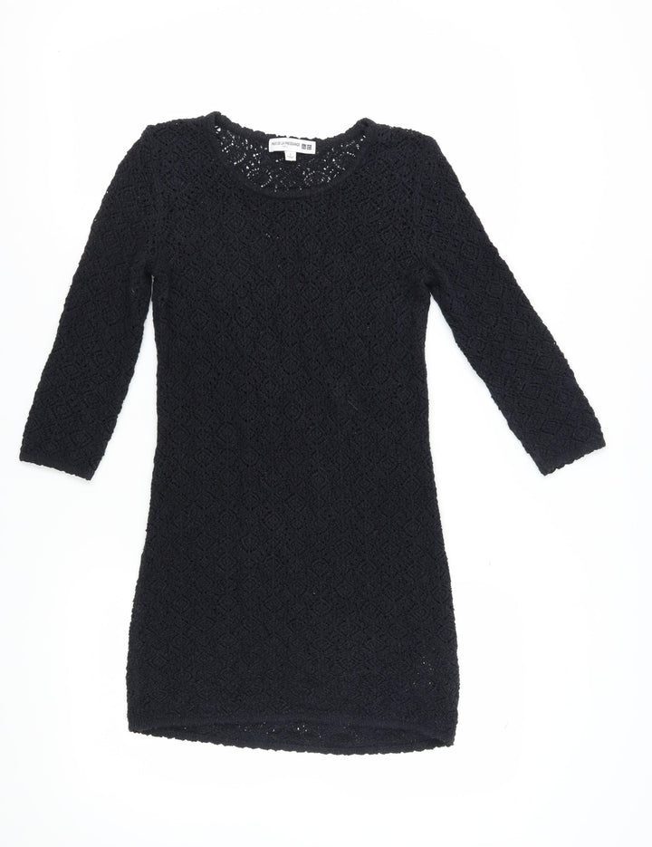 Uniqlo Women's Black Cotton Dress, Size S