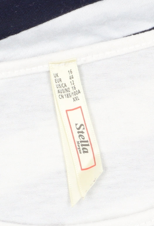 Stella Women's Multicoloured Striped T-Shirt Size 16