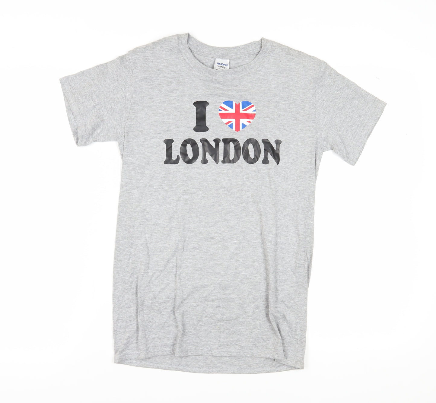 Gildan Unisex Grey T-Shirt, London Theme, Size S