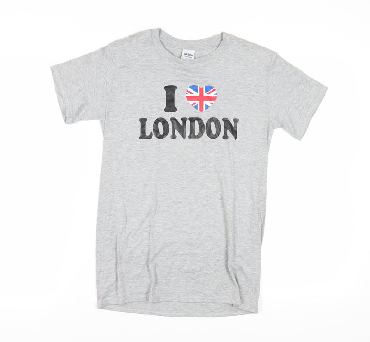 Gildan Unisex Grey T-Shirt, London Theme, Size S