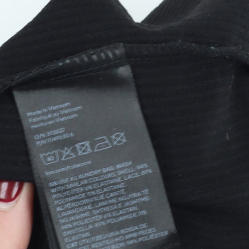 H&M Divided Women's Black XS Lace Slip Dress