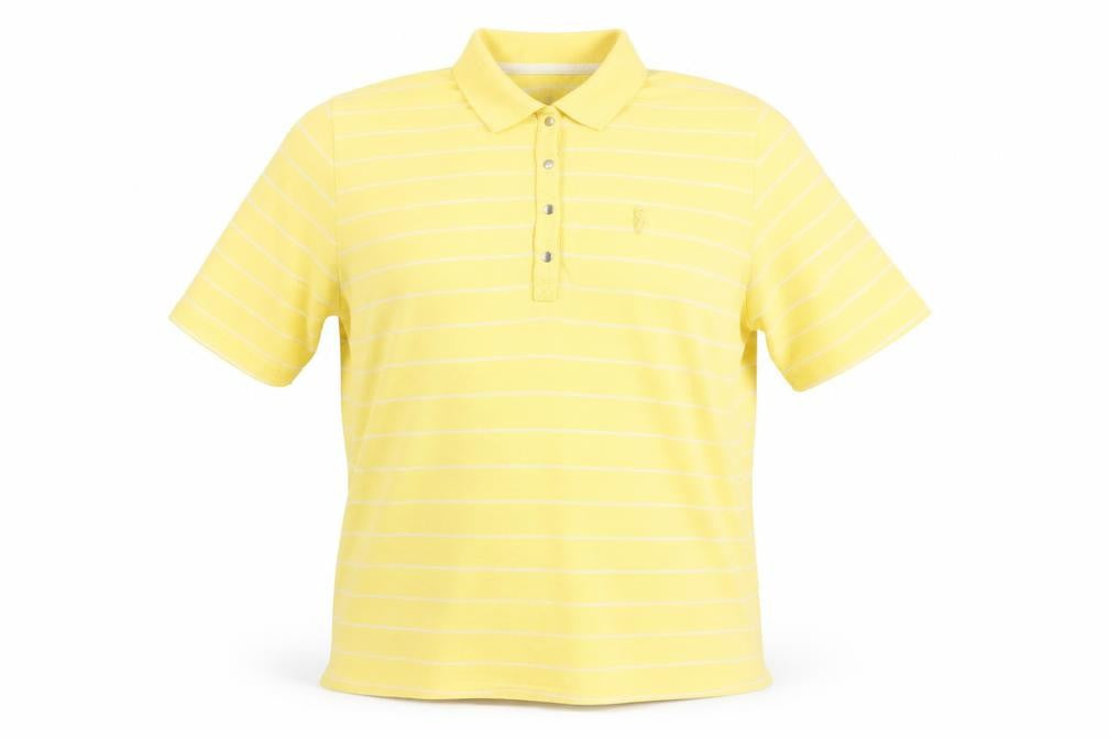 Front view of C&A Men's Yellow Striped Polo -, size L