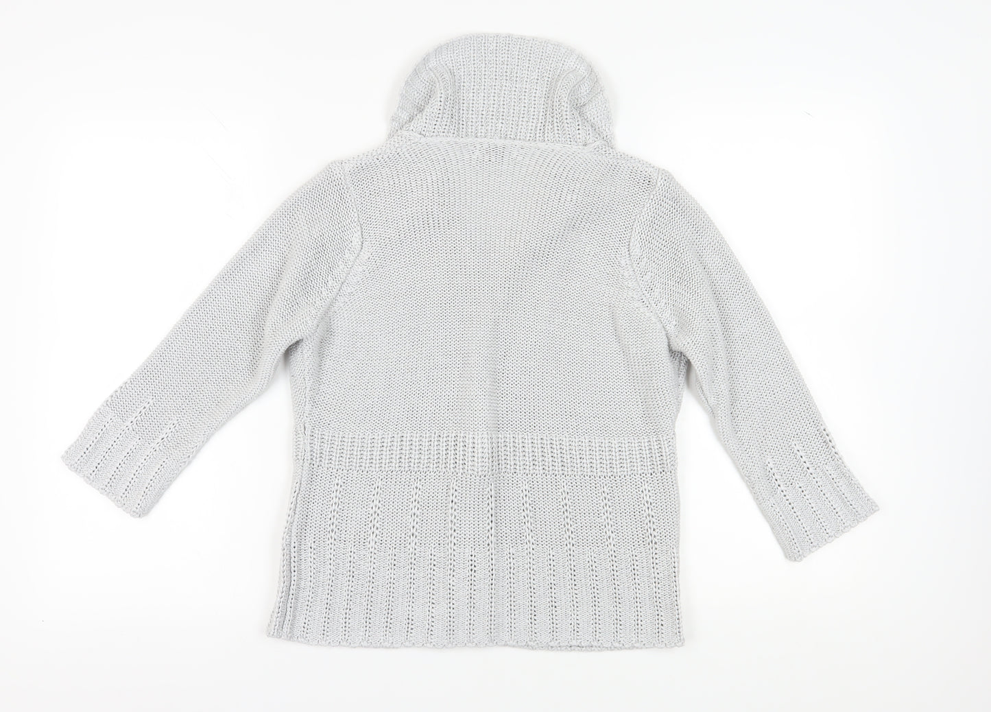 Marks and Spencer Women's Grey Cardigan M Chunky-Knit