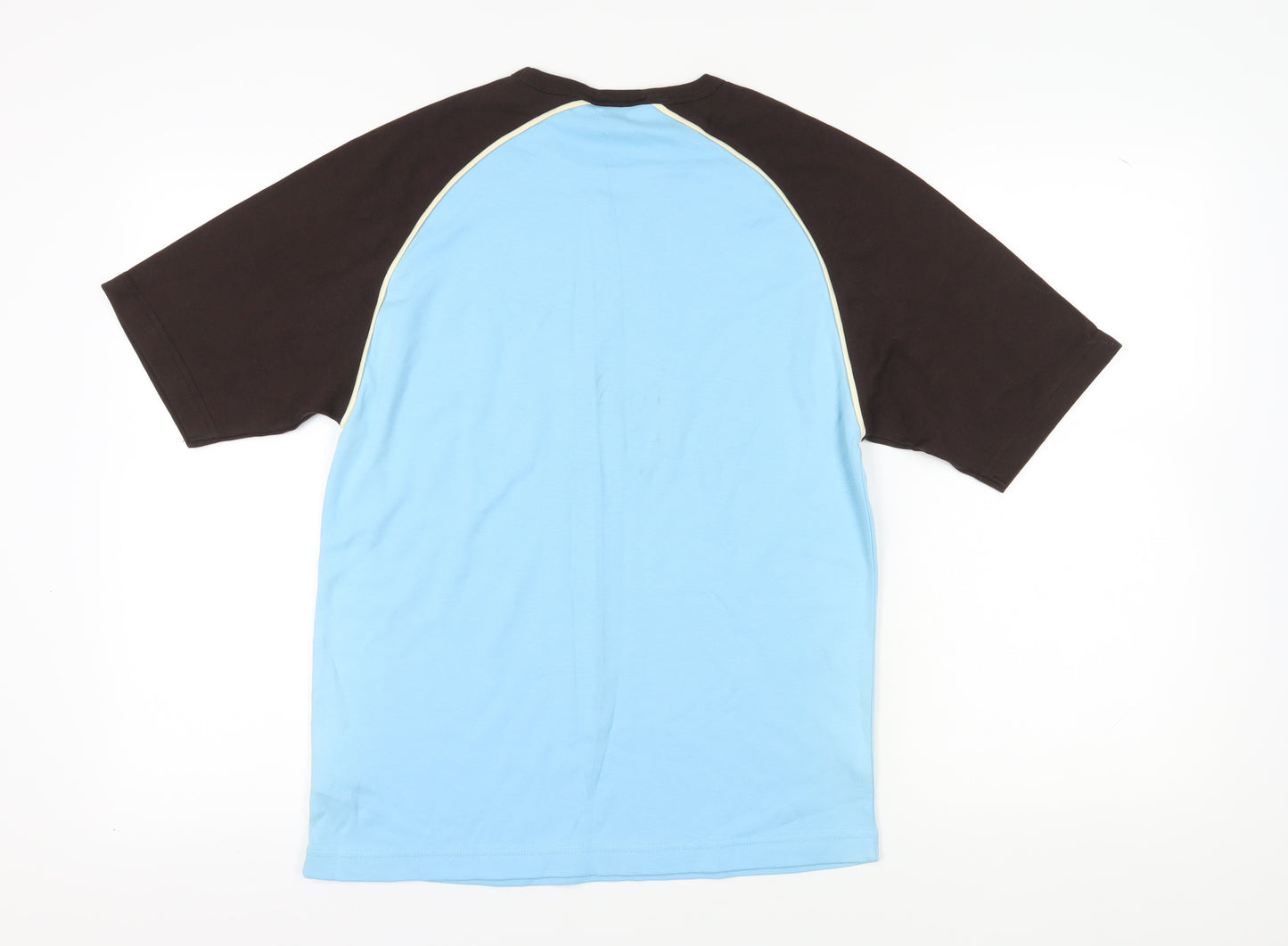 Next Men's Blue Graphic V-Neck T-Shirt, Size S