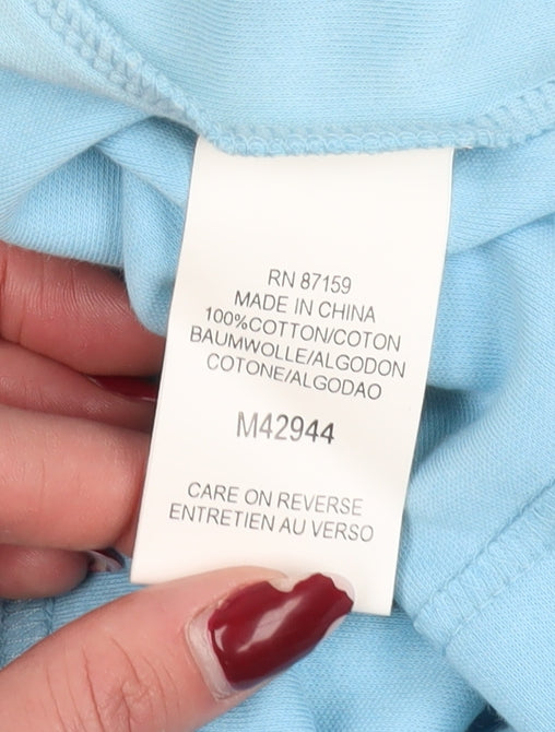 Next Men's Blue Graphic V-Neck T-Shirt, Size S