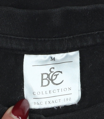 B&C Collection Men's Black Medium T-Shirt, Short Sleeve
