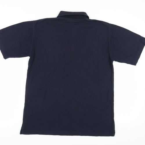 Highfield Men's Blue Polo Shirt Medium, Short Sleeve