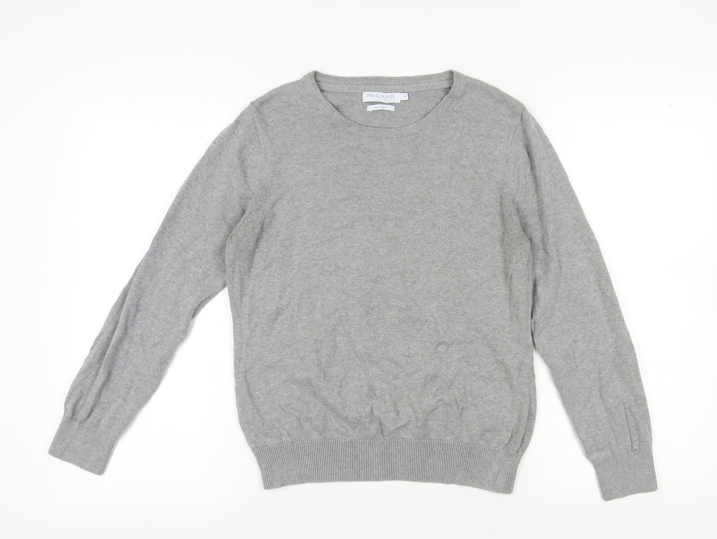 Paul James Women's Grey Pullover Jumper, M, Crew Neck
