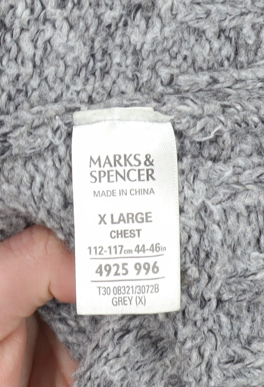 Marks and Spencer Men's Grey XL High Neck Jumper