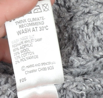 Marks and Spencer Men's Grey XL High Neck Jumper