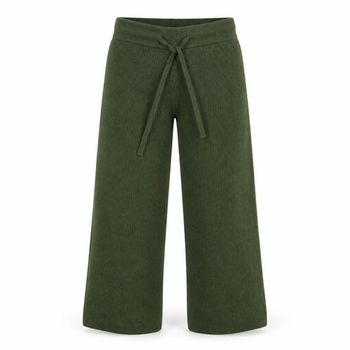 Piglet Women's Green Knit Wide-Leg Trousers S