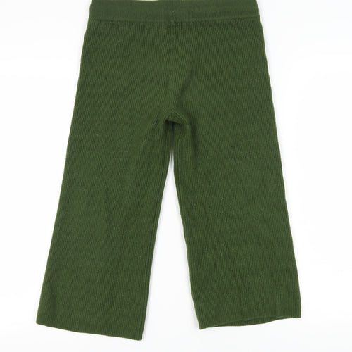 Piglet Women's Green Knit Wide-Leg Trousers S