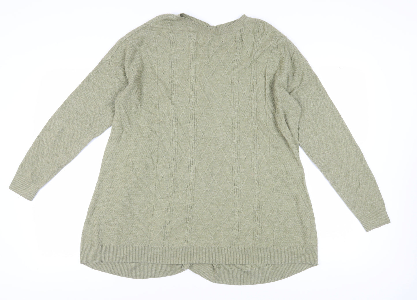 Fat Face Women's Green Cardigan, UK 18, Wool Blend
