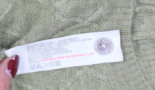 Fat Face Women's Green Cardigan, UK 18, Wool Blend