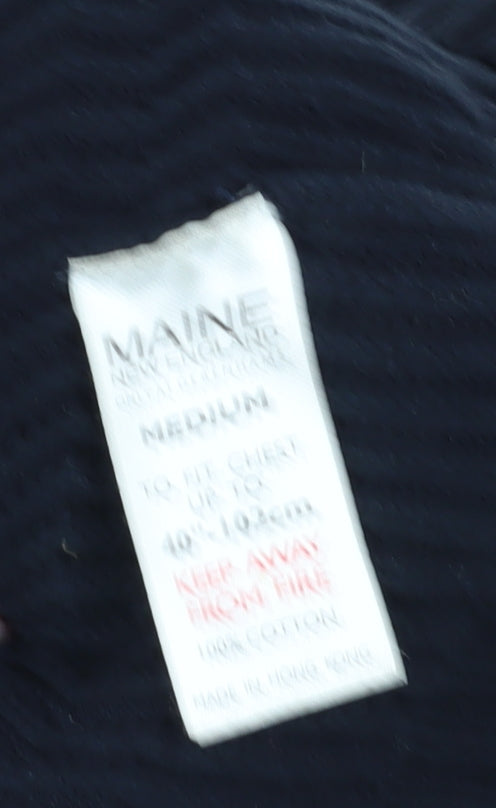 Maine New England Men's Black Medium Pullover Jumper