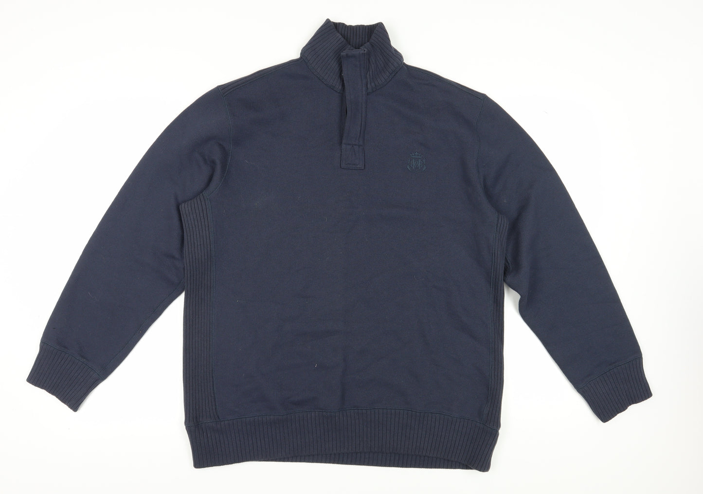 Marks and Spencer Men's Blue Pullover Jumper Size L