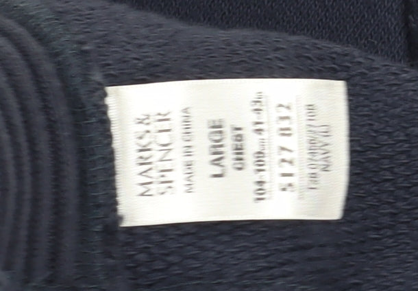 Marks and Spencer Men's Blue Pullover Jumper Size L