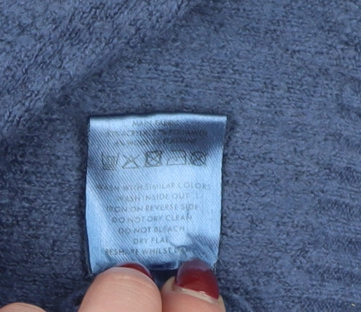 Oliver Bonas Women's Blue High Neck Pullover Jumper, Size 8