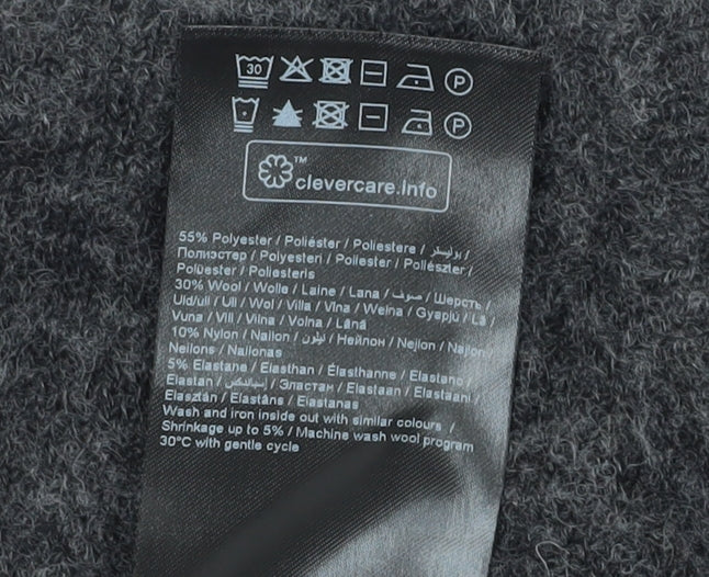 Fransa Women's Grey Mock Neck Sleeveless Pullover L