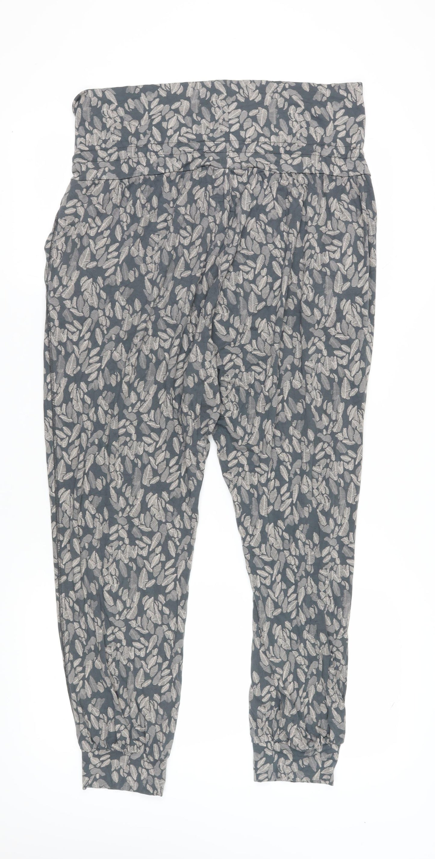 White Stuff Grey Floral Harem Trousers Size 16
