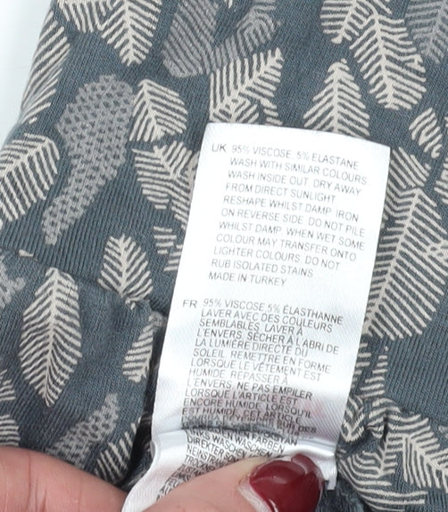 White Stuff Grey Floral Harem Trousers Size 16