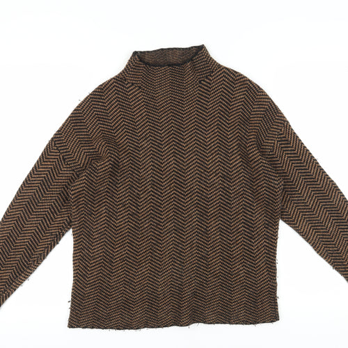 Kin Women's Brown High Neck Pullover Jumper XS