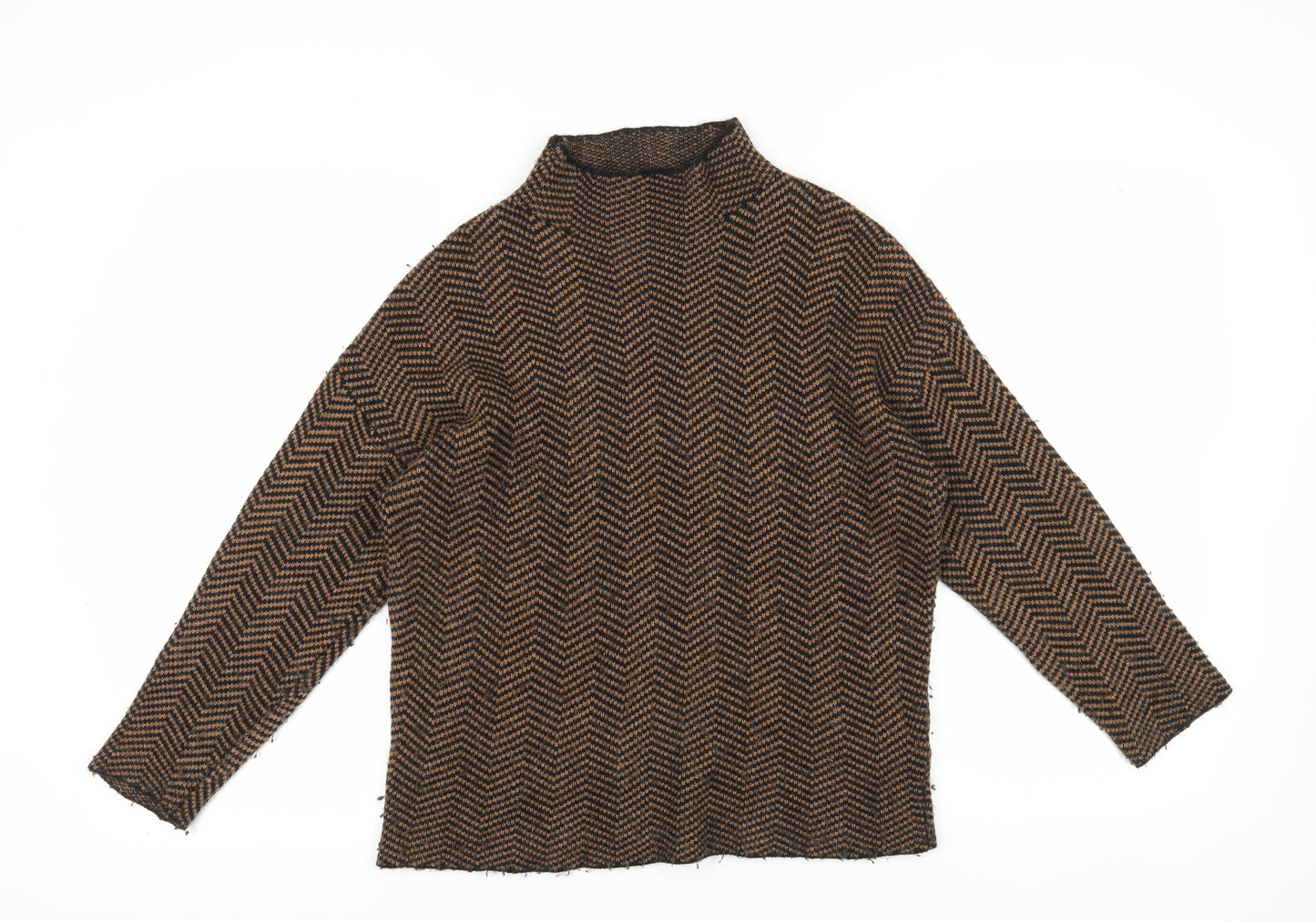 Kin Women's Brown High Neck Pullover Jumper XS