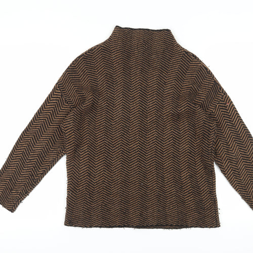 Kin Women's Brown High Neck Pullover Jumper XS