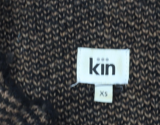 Kin Women's Brown High Neck Pullover Jumper XS