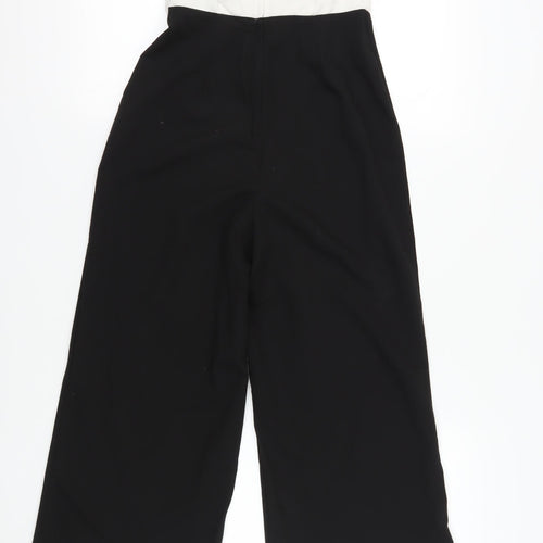 Miss Selfridge Women’s White Black Bow Jumpsuit Size 8