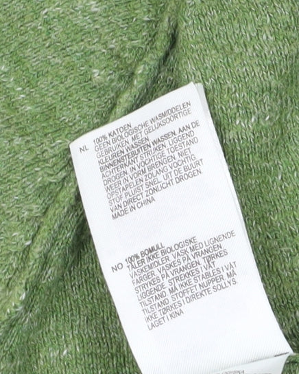 White Stuff Men's Green Cotton V-Neck Pullover Jumper L