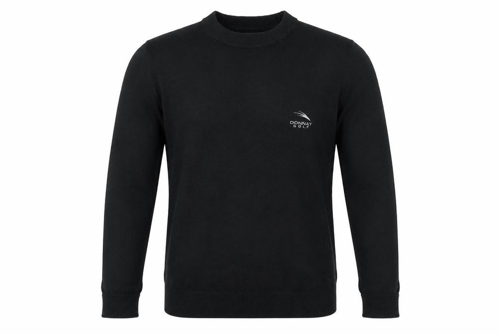 Front view of Donnay Men's Black jumper S for Golf
