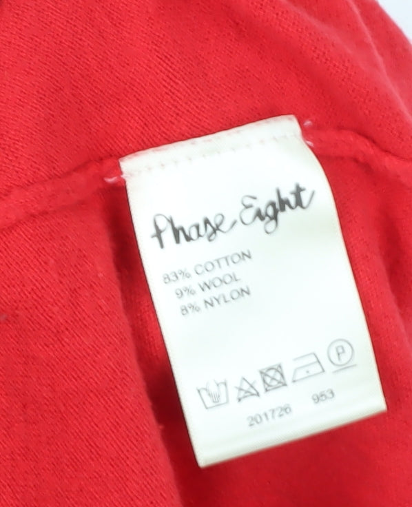 Phase Eight Women's Red A-Line Dress Size 10