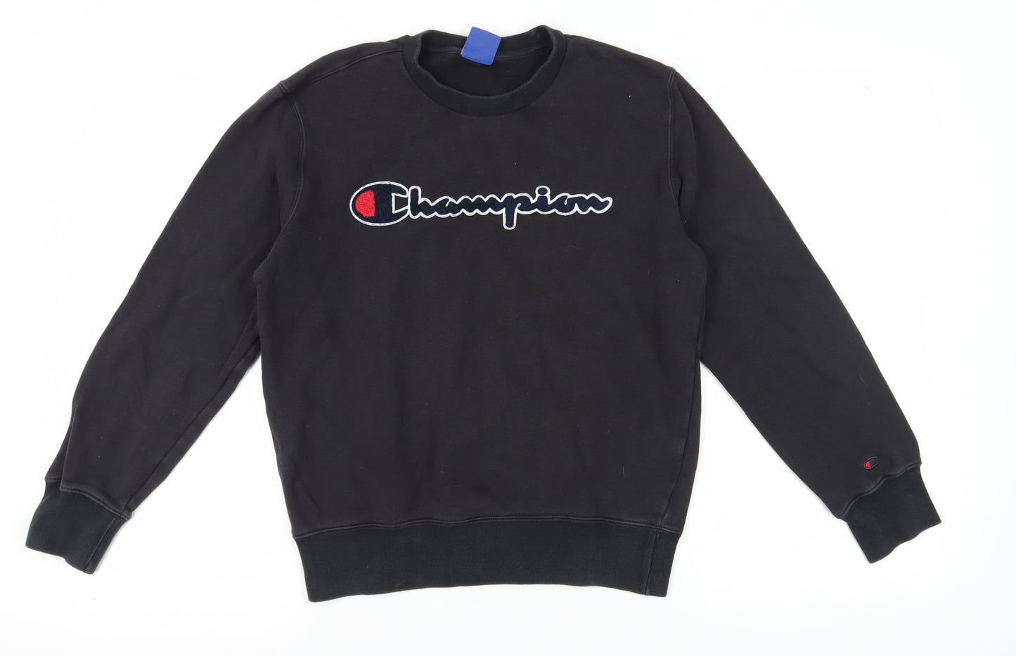 Champion Men's Black Logo Pullover Sweatshirt M