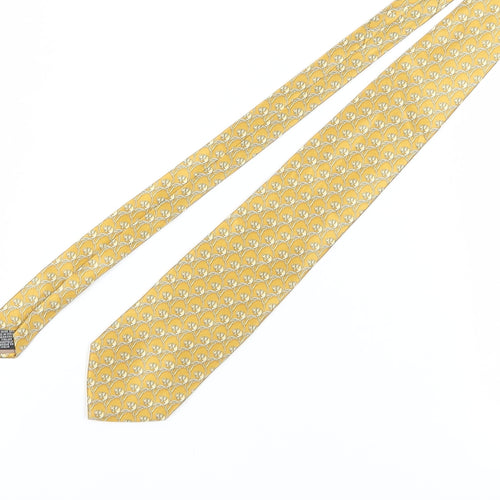 Beaufort Men's Gold Silk Geometric Tie One Size