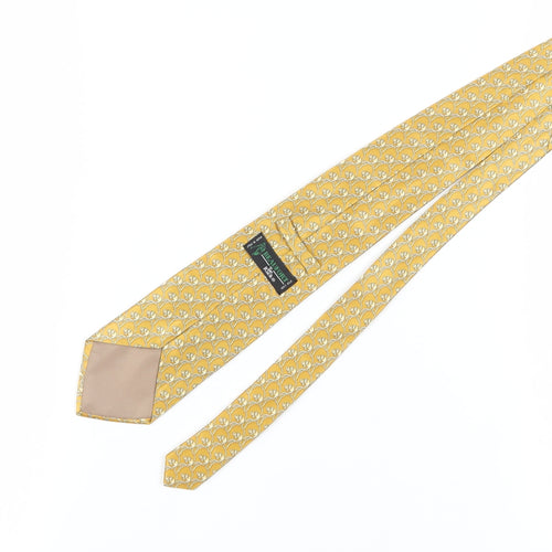 Beaufort Men's Gold Silk Geometric Tie One Size