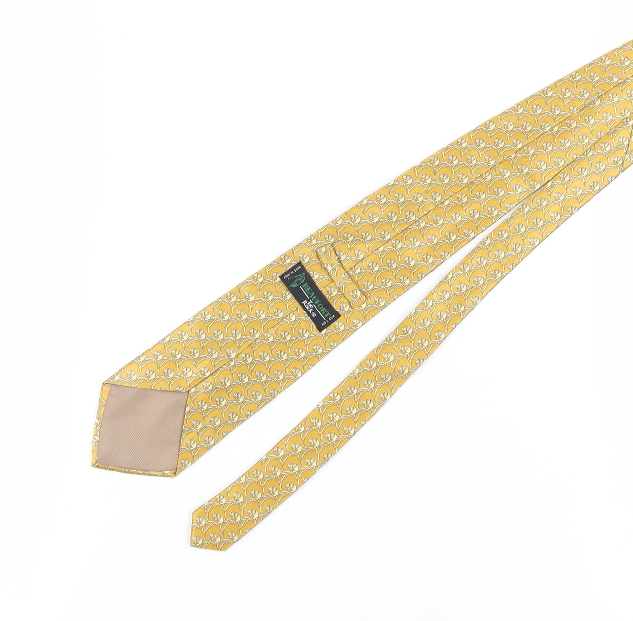 Beaufort Men's Gold Silk Geometric Tie One Size