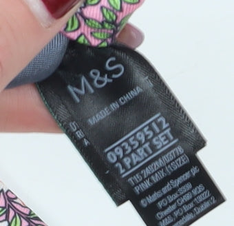 Marks and Spencer Men's Pink Floral Tie, One Size, Polyester