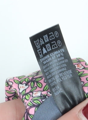 Marks and Spencer Men's Pink Floral Tie, One Size, Polyester