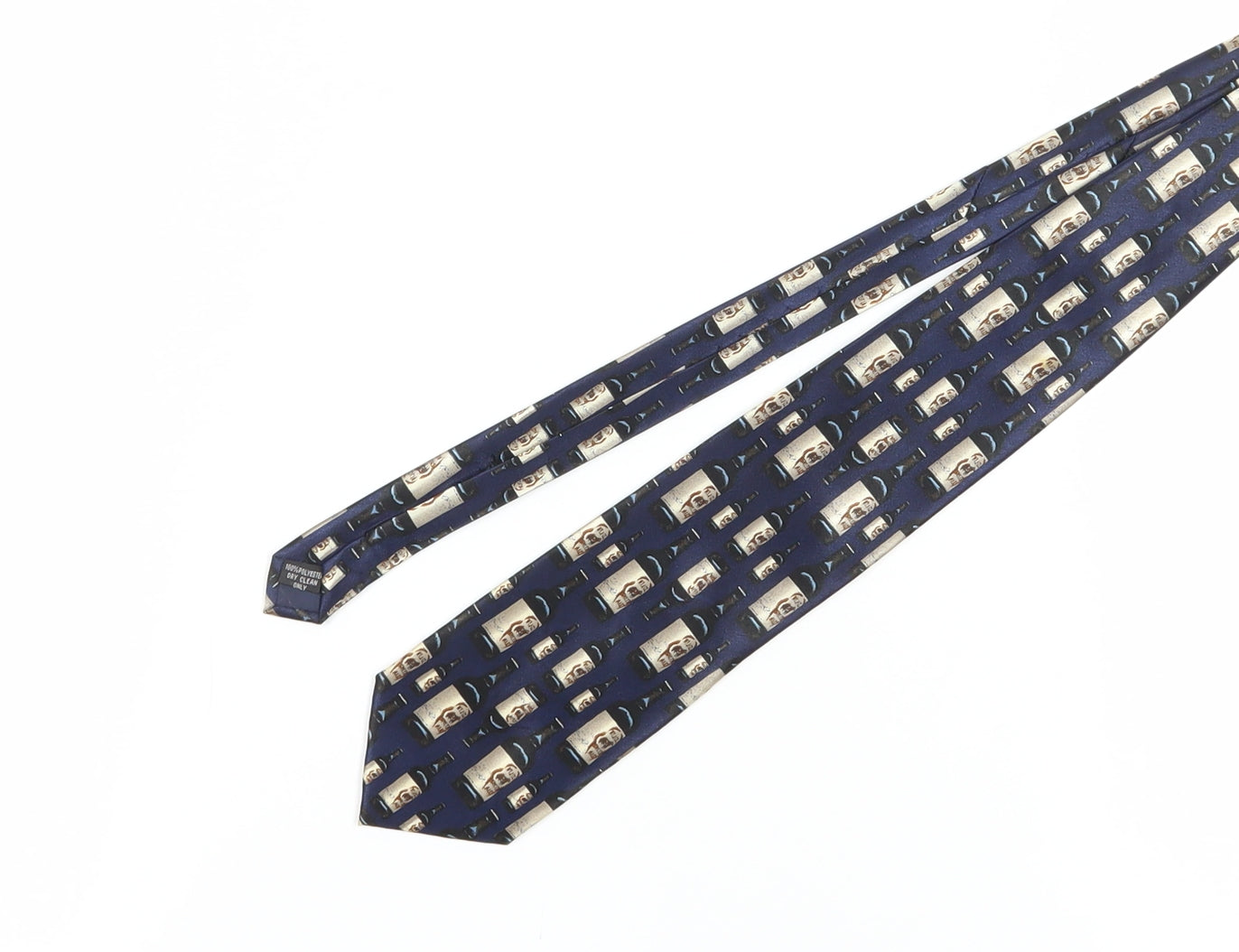 Triad Men's Blue Wine Theme Tie, Polyester, One Size