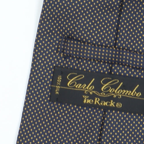 Carlo Colombo Men's Black Polka Dot Silk Tie