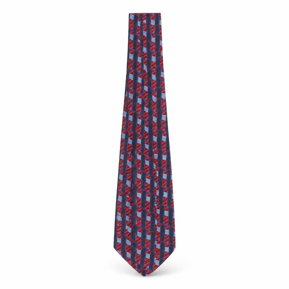 Front view of Havana Men's Multicoloured Geometric Tie, One Size