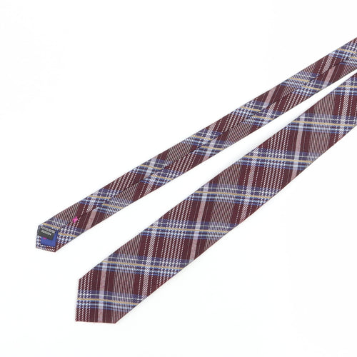 Jeff Banks Men's Multicoloured Plaid Slim Tie
