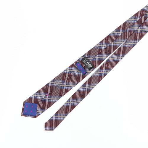 Jeff Banks Men's Multicoloured Plaid Slim Tie