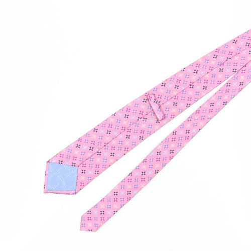 T.M.Lewin Men's Pink Floral Silk Tie One Size