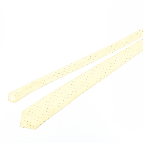 Carlo Colombo Men's Beige Silk Polka Dot Tie