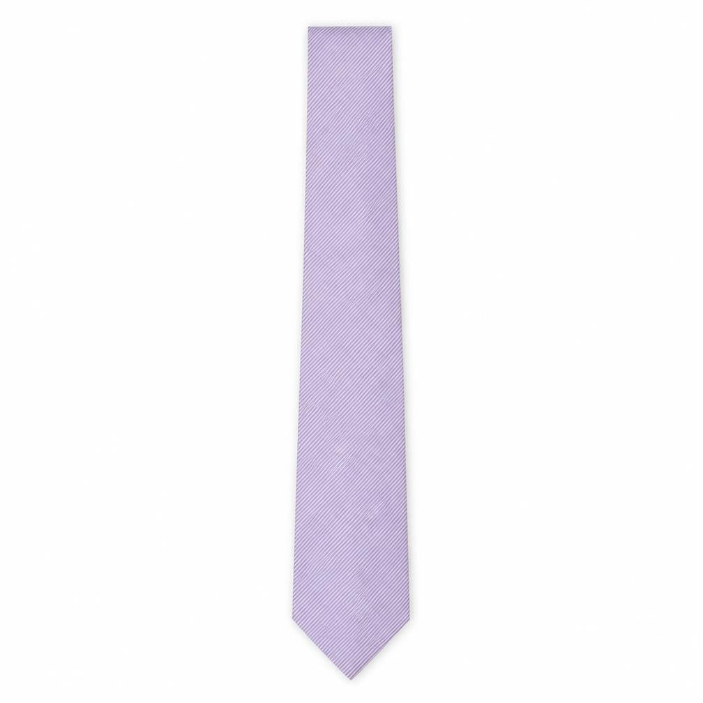 Front view of Thomas Nash Men's Purple Striped Tie - One Size