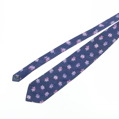 Daniel Hechter Men's Blue Floral Silk Tie