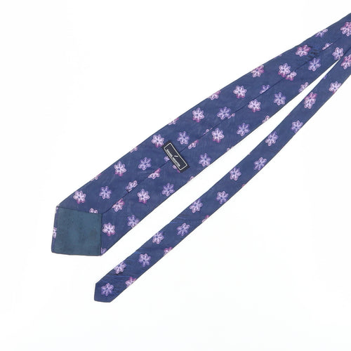 Daniel Hechter Men's Blue Floral Silk Tie