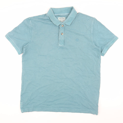 Fat Face Men's Blue Polo Shirt, Size L, Classic Fit